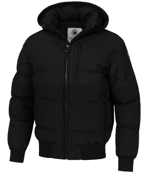 PIT BULL PATTON Men&#39;s Hooded Winter Jacket - Black