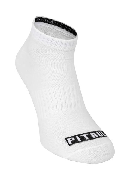 Pad Pitbull thin 3-pack socks - white