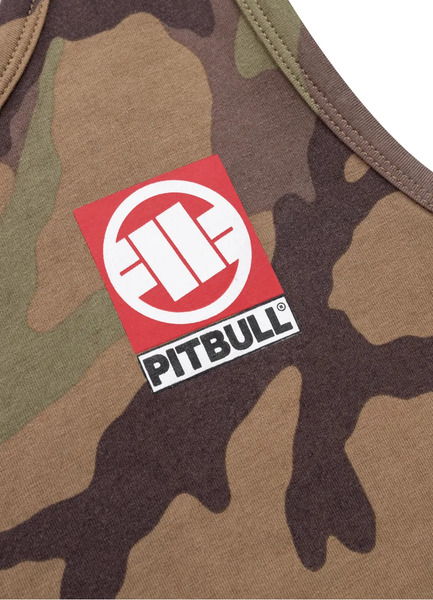 Tank Top męski Pit Bull Slim Fit Small Hilltop - Woodland Camo