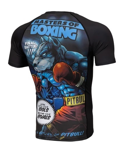 Rashguard PIT BULL short sleeve "Masters of Boxing 2" 