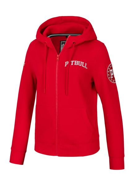 Women&#39;s Zip Hooded Sweatshirt Pit Bull TYRIAN - Red