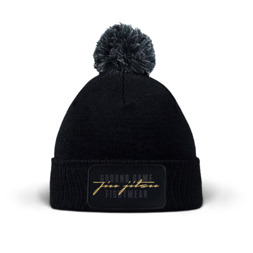 Ground Game &quot;GLITZ&quot; Winter Pompom Hat - Black