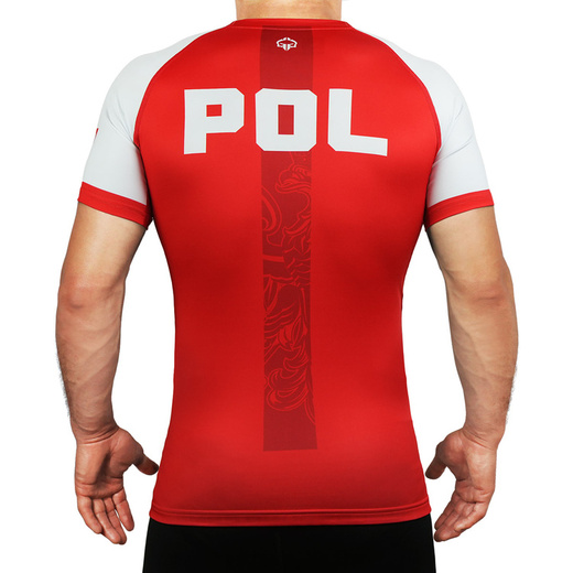 Rashguard Shortsleeve Ground Game POLSKA 2.0 - red