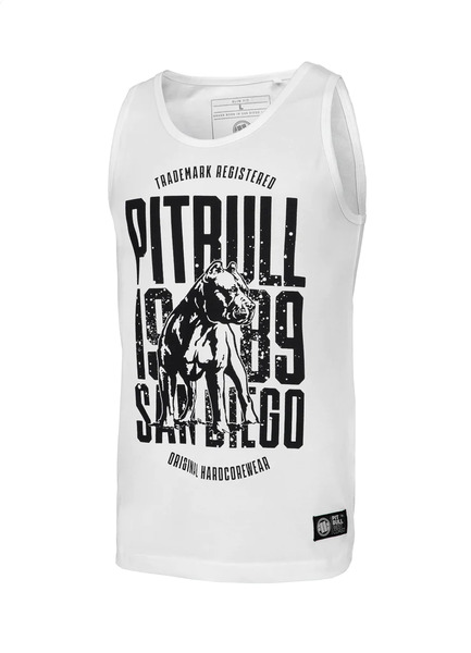 Tank Top koszulka PIT BULL "San Diego" Slim Fit Lycra - biały