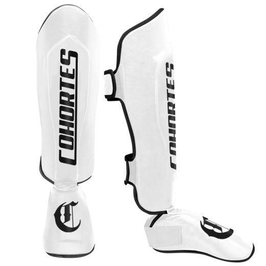 Leather shin and foot protectors Cohortes &quot;Side Armis&quot; - white