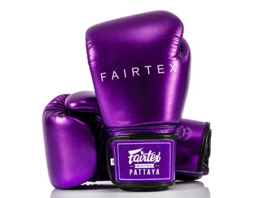 RĘKAWICE BOKSERSKIE FAIRTEX BGV22 (metallic purple) + torba "K"