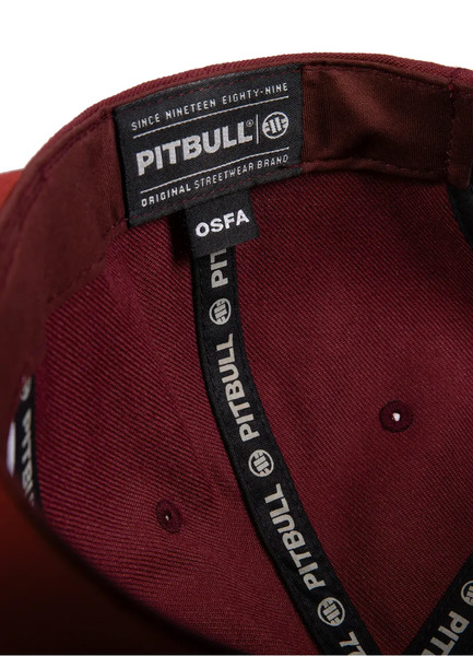 Czapka z daszkiem Snapback PITBULL - burgundowa