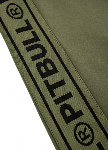 PIT BULL &quot;Small Logo&quot; French Terry &#39;21 zipped hooded sweatshirt - olive