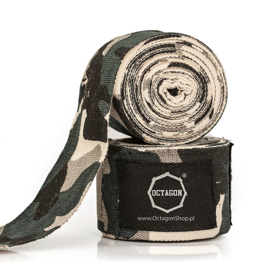 Boxing bandages Octagon wrappers 3 m - gray camo