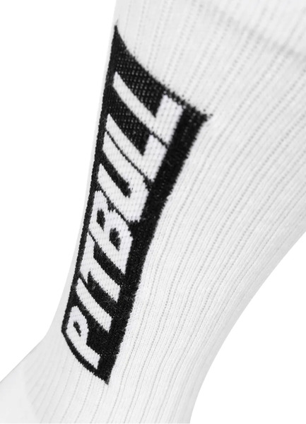 Long High Crew Pitbull Socks thick 3-pack - white