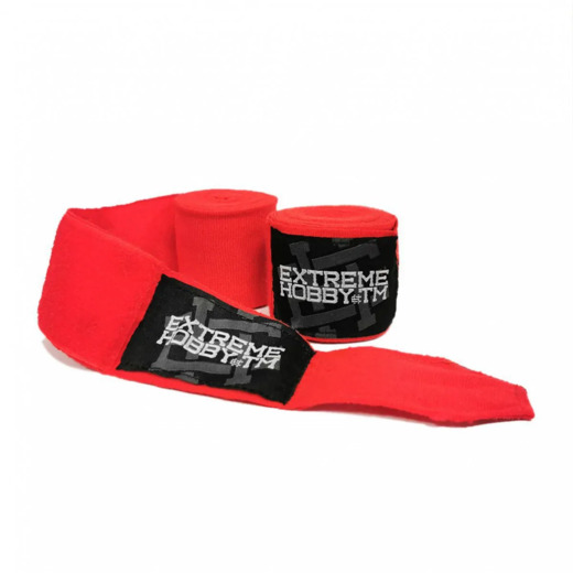 Boxing bandage &quot;Block&quot; Extreme Hobby 4.5 m wraps - red