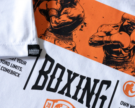 Bluza z kapturem Dobermans Aggressive "COMICS BOXING II BK360A" - czarna