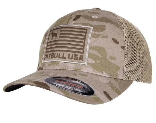 Czapka z daszkiem Full Cap PITBULL USA - piaskowy/camo