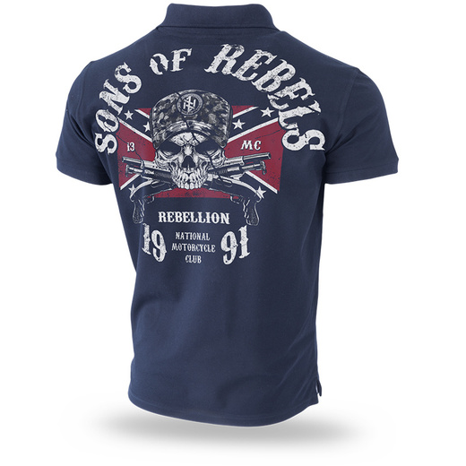 Polo Shirt Dobermans Aggressive &quot;SONS OF REBELS TSP196&quot; - navy blue