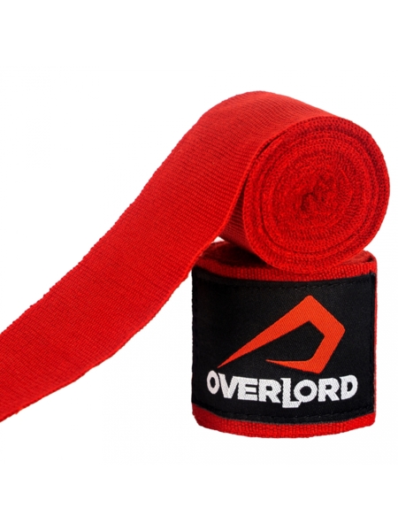 Boxing bandage wraps 3.5 m Overlord - red