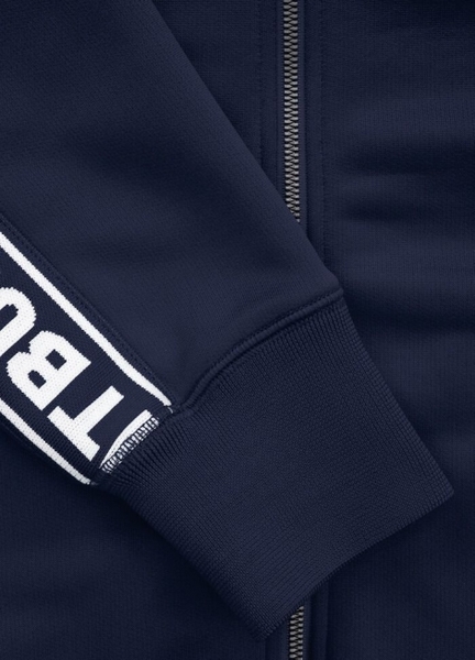 PIT BULL Oldschool Zip Hoodie &quot;Tape Logo &#39;21&quot; - navy blue