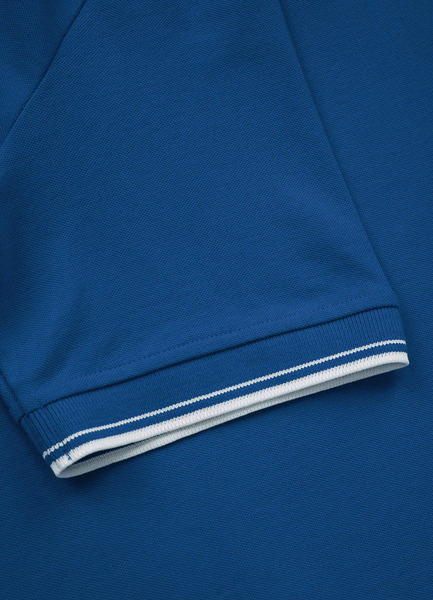 Polo Shirt PIT BULL Spandex 250 &quot;Regular Stripe&quot; - royal blue