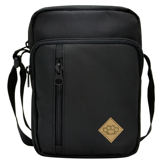 Shoulder bag Pretorian "Public Enemy - Brown" - black