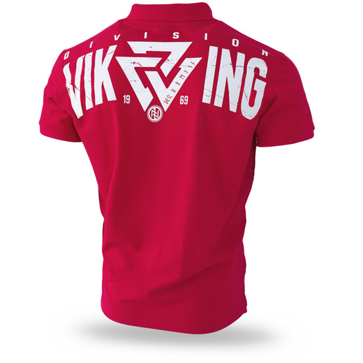 Dobermans Aggressive Polo T-shirt &quot;VALKNUT TSP251&quot; - red