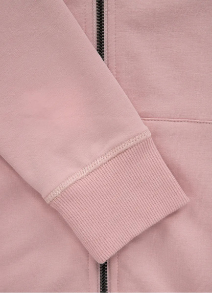 French Terry women&#39;s sweatshirt with hood &quot;La Deta&quot; - pink