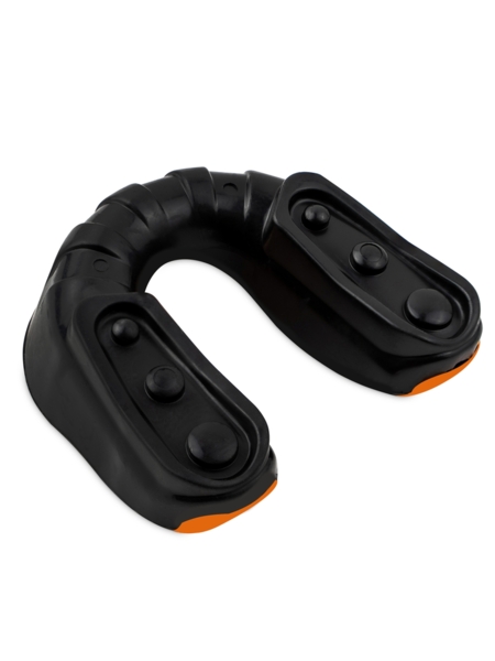 Single gel mouthguard Mr. Black and orange dragon