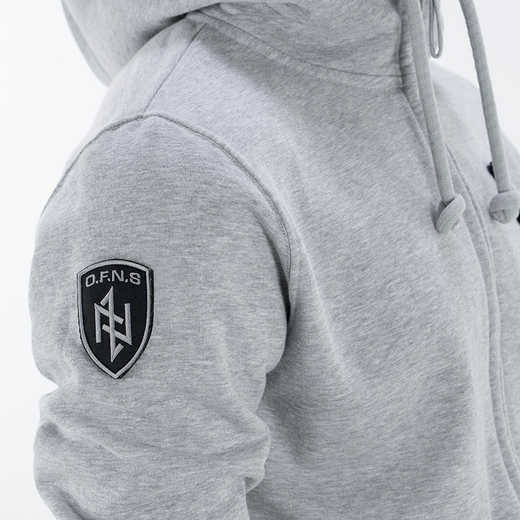 Dobermans Aggressive Zip Hoodie &quot;OFNS SHIELD BZ259&quot; - gray