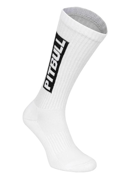 Long High Crew Pitbull Socks thick 3-pack - white