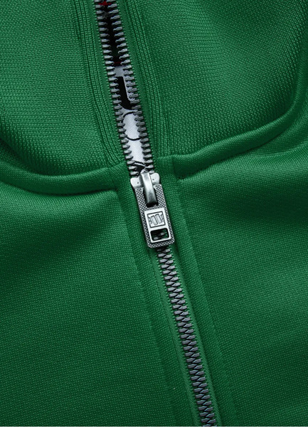 PIT BULL Oldschool &quot;Tape Logo&quot; zip-up sweatshirt - green