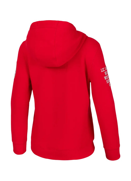 Women&#39;s Zip Hooded Sweatshirt Pit Bull TYRIAN - Red