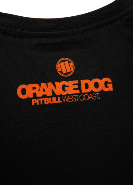 T-shirt PIT BULL &quot;Orange dog&quot; - black