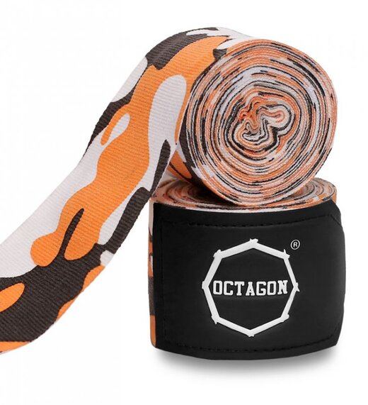 Octagon boxing bandages 3 m Fightgear Supreme Basic - camo orange