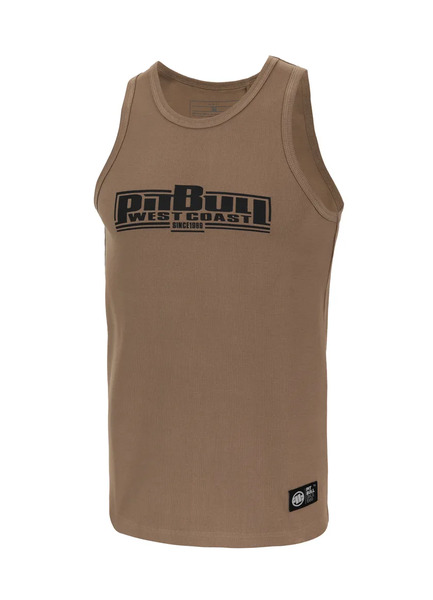 Tank Top męski Pit Bull Rib Classic Boxing - brązowy