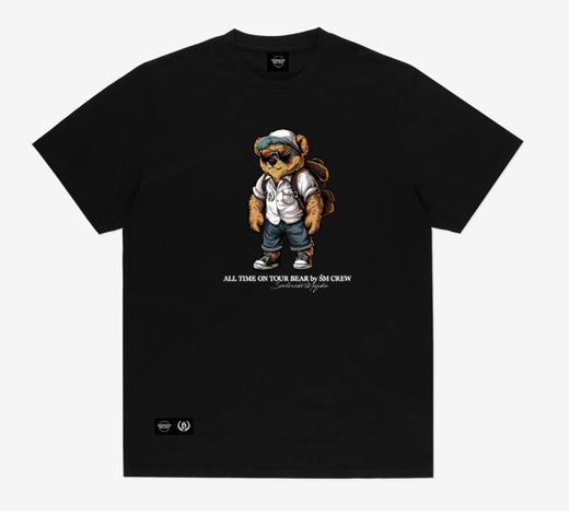 T-shirt Urban Environment &quot;ALL TIME ON TOUR BEAR&quot; - black