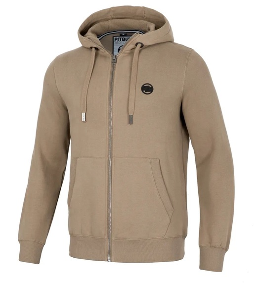 Men&#39;s Zip Hoodie PIT BULL Small Logo - Sand