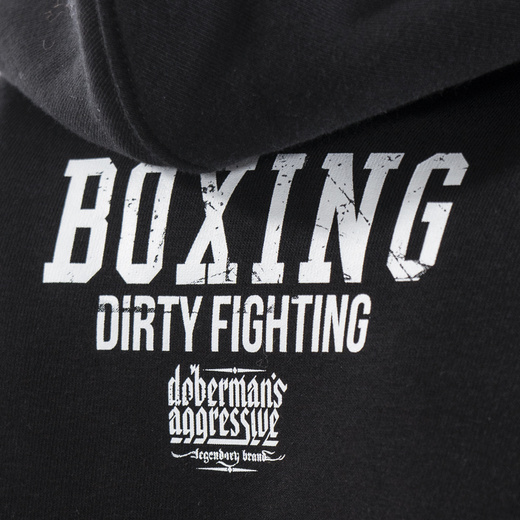 Bluza z kapturem Dobermans Aggressive "DIRTY FIGHTING BK270" - czarna