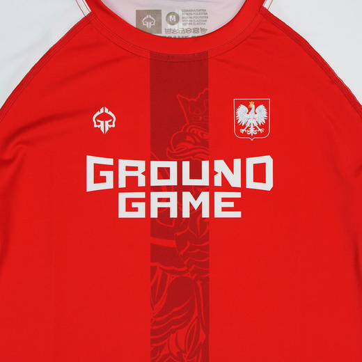 Rashguard Shortsleeve Ground Game POLSKA 2.0 - red