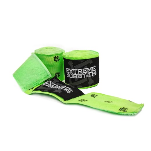 Extreme Hobby boxing bandage wrap &quot;Block&quot; 4.5 m - neon green