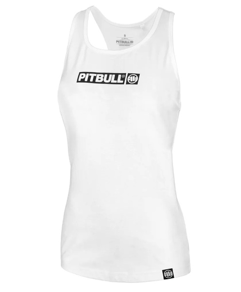 Tank Top Koszulka damska slim fit PIT BULL HILLTOP - biała