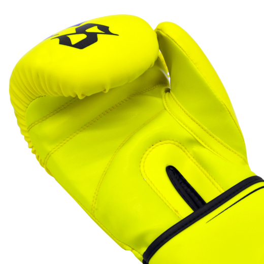 Cohortes &quot;NEON YELLOW&quot; leather boxing gloves - yellow