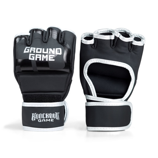 Rękawice MMA Silver Pro bez kciuka Ground Game.