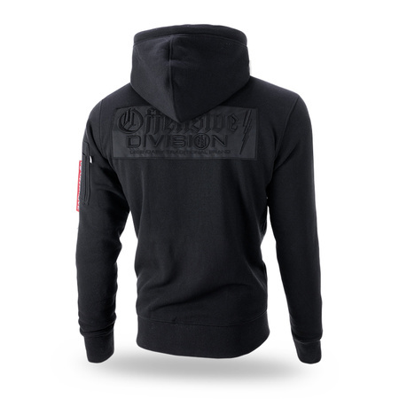 Dobermans Aggressive zip-up hoodie &quot;DIVISION BZK312&quot; - black