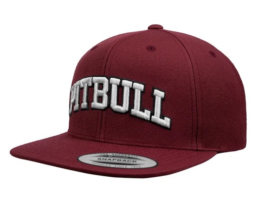 Czapka z daszkiem Snapback PITBULL - burgundowa