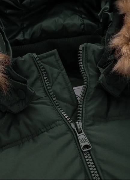 PIT BULL &quot;BURNT&quot; quilted winter jacket with hood - olive