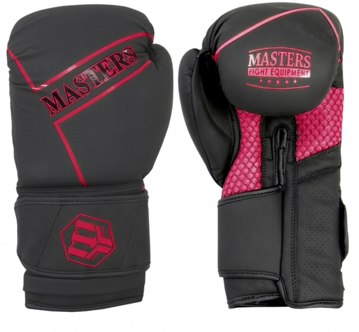 Masters RPU-BLACK boxing gloves - black / pink