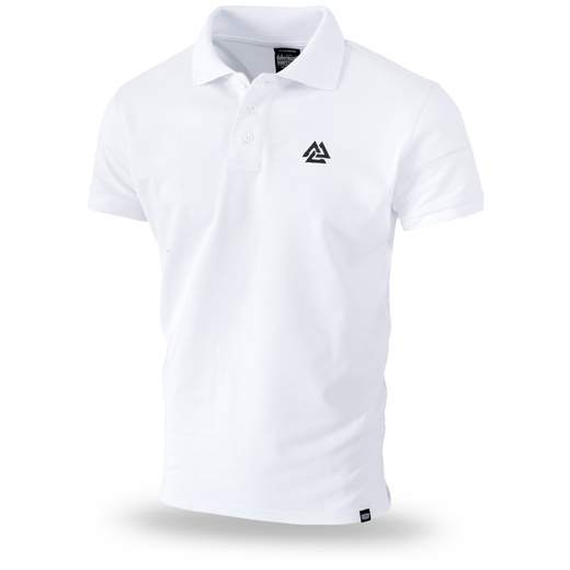 Dobermans Aggressive Polo T-shirt &quot;VALKNUT TSP251&quot; - white