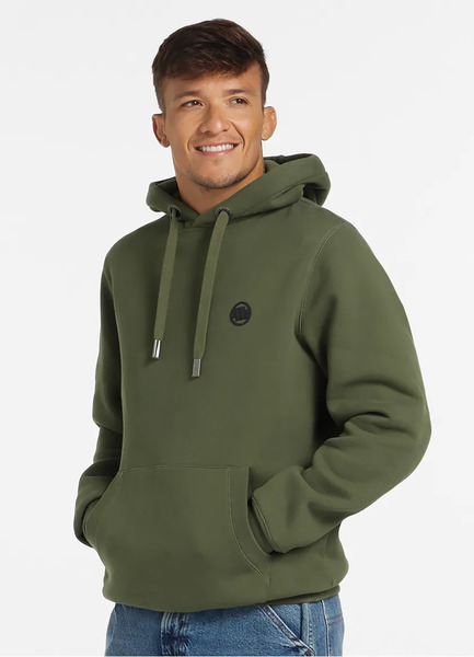 PIT BULL Small Logo Men&#39;s Hoodie - Olive