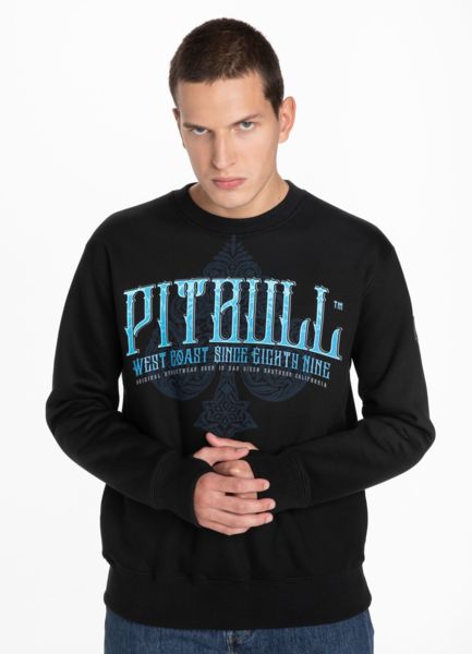 Bluza klasyczna PIT BULL BLUE SKULL - czarna