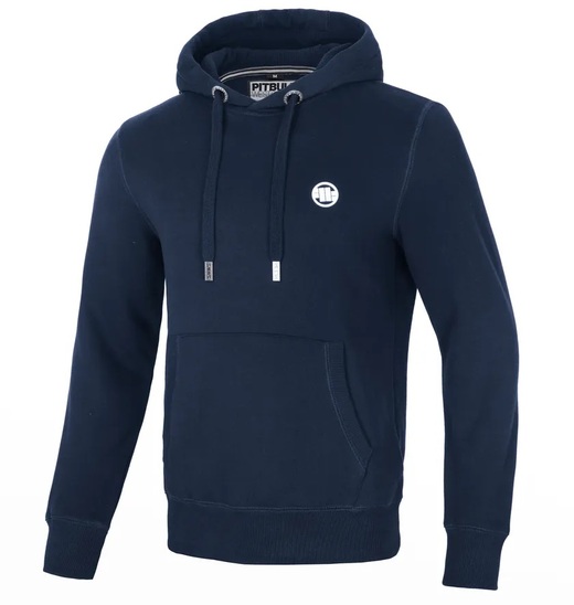 PIT BULL Small Logo Men&#39;s Hoodie - Navy Blue