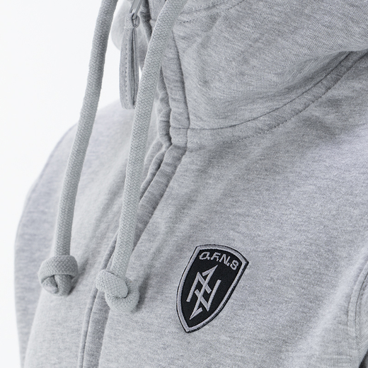 Dobermans Aggressive Zip Hoodie &quot;OFNS SHIELD BZ259&quot; - gray