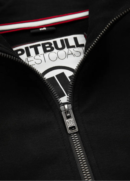 PIT BULL French Terry CORNISH Men&#39;s Zip-Up Sweatshirt - Black 